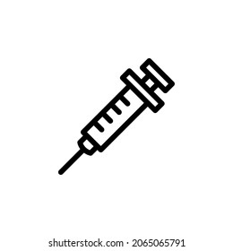 Injection With Outline Icon Vector 