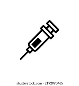 Injection With Outline Icon Vector