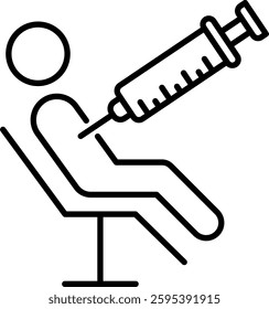 Injection Outline icon vector illustration