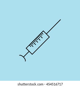 Injection outline vector icon illustration 