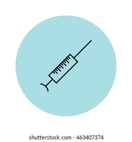 Injection outline vector icon illustration 