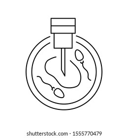 Injection ovum icon. Simple line, outline vector of artificial insemination icons for ui and ux, website or mobile application