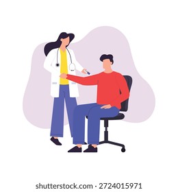 Inyección a la Ilustración vectorial del paciente EPS 10 Archivo 