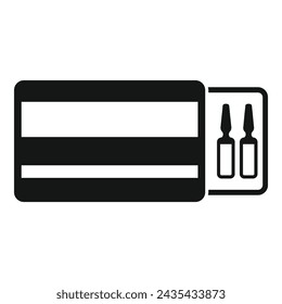 Injection potion package icon simple vector. Medicine antiviral. Healthy medical