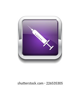 Injection Purple Vector Icon Button