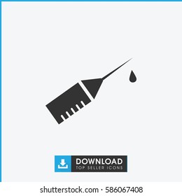 injection rash icon. Simple filled injection rash icon. On white background.