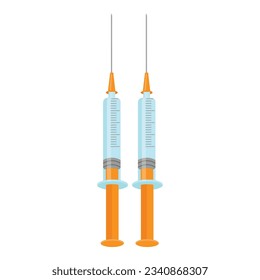 Injection shot icon cartoon vector. Flu sick. Cold patient