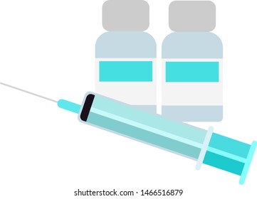 Injection simple illustration on white background