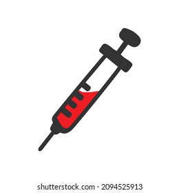 diseño vectorial de doodle de esbozo de inyección con medicina dentro