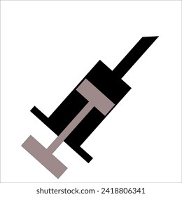 injection spuit vector isolated on white background