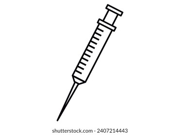 Injection or syringe black icon.