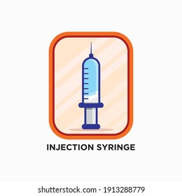 Injection Syringe icon design vector and illustration