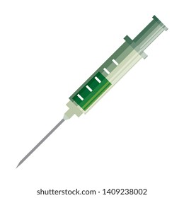 injection syringe medical icon vector illustration