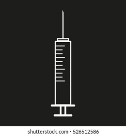 injection syringe, injection, medicine, vector icon, eps10