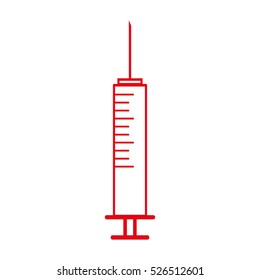 injection syringe, injection, medicine, vector icon, eps10