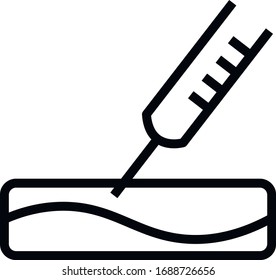 Injection Syringe Pierces Skin Graft Stock Vector (Royalty Free ...