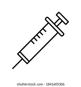 Injection Syringe simple line icon