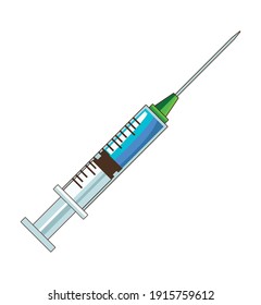 injection syringe vaccine medical icon vector illustration design