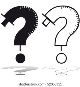 injection syringe-shaped question mark. Syringe injection isolated on the white