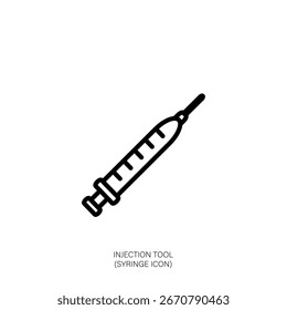 Injection Tool Icon outline design