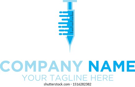Injection vaccination Technology Logo Template