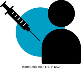 Injection or vaccination vector icon