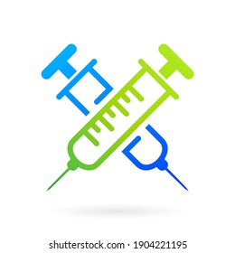 injection vaccine symbol, vaccination logo