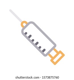 injection vector color line icon 