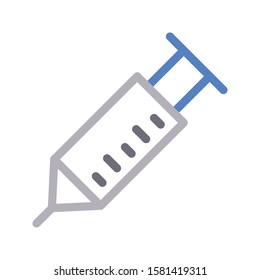 injection vector color line icon 