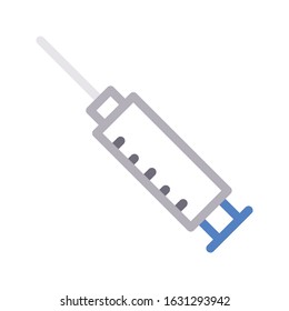 injection vector color line icon 
