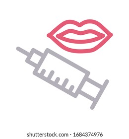 icono de línea de color vectorial de inyección 