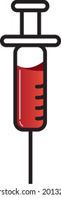 an injection vector flat. suitable for health-themed posters, vaccinations, and others