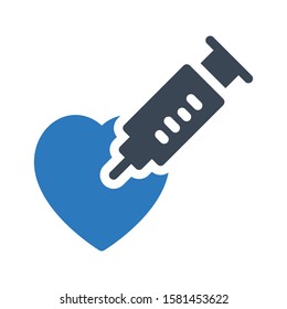 injection vector glyph color icon  