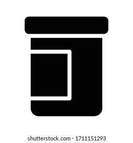 injection vector glyph flat icon 
