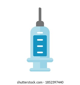 Injection vector icon illustration ( covid-19, coronavirus vaccine)
