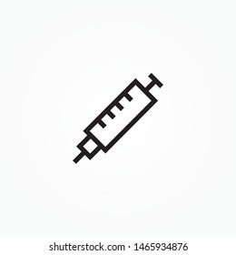 Injection Vector Icon. Syringe Icon Vector Design Template