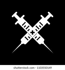 Injection Vector Icon White