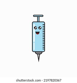 injection vector illustration with face on it suitable for children.