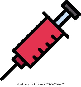 injection vector illustration isolated on a transparent background. stroke vector icons for concept or web graphics.