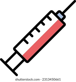 Injektion Vektorgrafik auf transparentem Hintergrund. Hochwertige Symbole. Zeilenfarbige Vektorsymbole für Konzept und Grafikdesign.