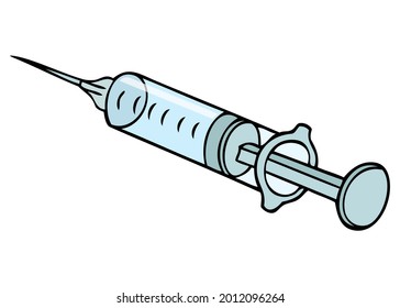 injection vector illustration,isolated on white background,top view