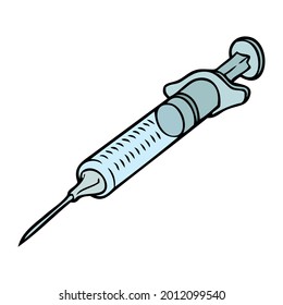 injection vector illustration,isolated on white background,top view