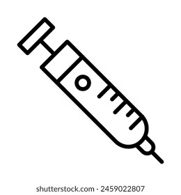 Injection Vector Line Icon Design