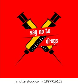 injection vector that says say no to drugs, 26 june