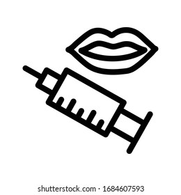 icono de línea delgada vectorial de inyección 
