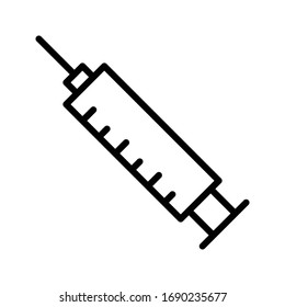 injection vector thin line icon 