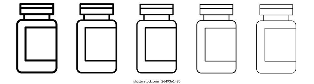 icono de vial de inyección Diseño plano sobre fondo aislado