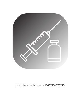 injection vial icon vector template illustration logo design