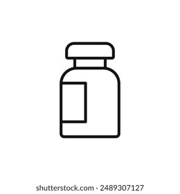 contorno del Vector con el logotipo del vial de inyección