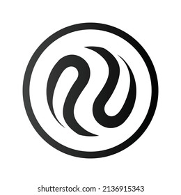 Injective Cryptocurrency token icon. INJ token symbol. Cryptocurrency vector icon. Flat Vector illustration - Vector
